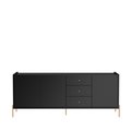 Manhattan Comfort Jasper 72.51 Sideboard in Black Pro Touch 1031252